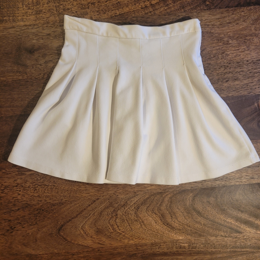 Zara Ivory Pleated Skirt